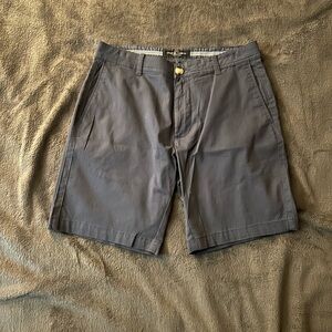 Gray Flat Front Tailored Shorts